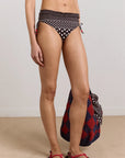 Bas de Maillot Cove Spot Stripe Damson Madder - Ex - voto