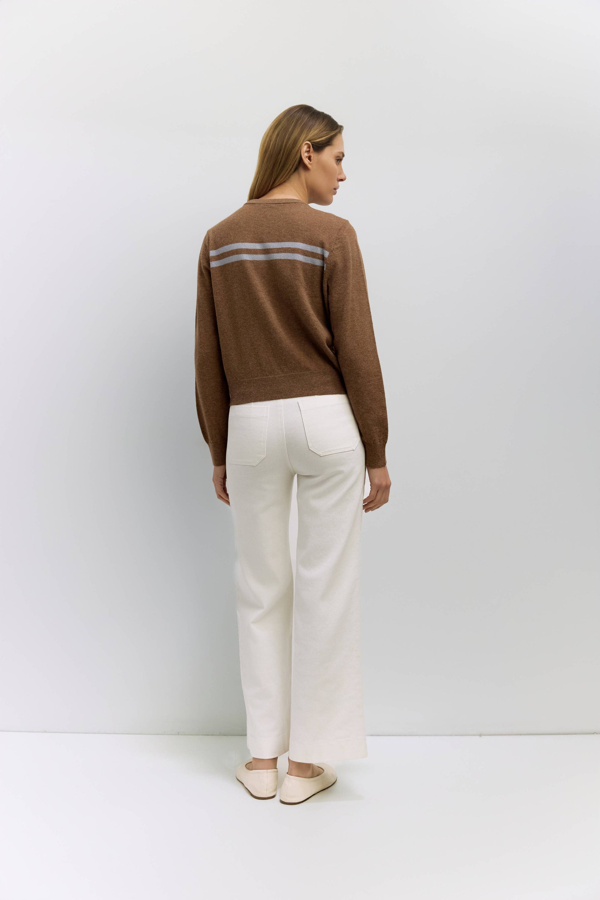 All Row Meave Brown and Blue Cardigan