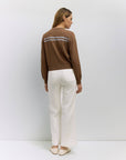 All Row Meave Brown and Blue Cardigan