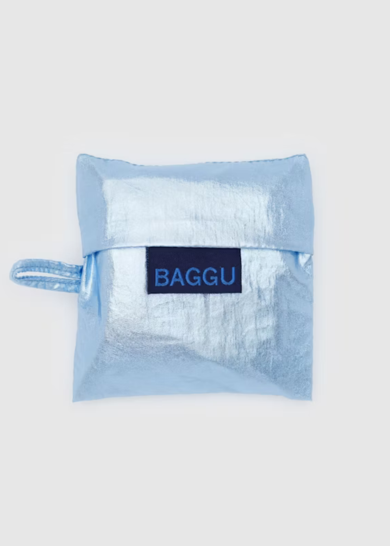 Sac Réutilisable Petit Baggu Métallique Bleu