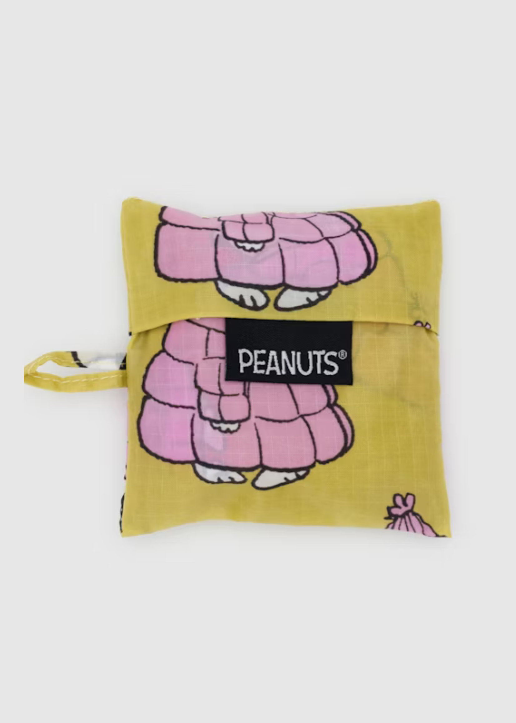 Small Baggu Reusable Bag Puffer Snoopy Pink