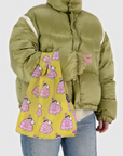 Small Baggu Reusable Bag Puffer Snoopy Pink