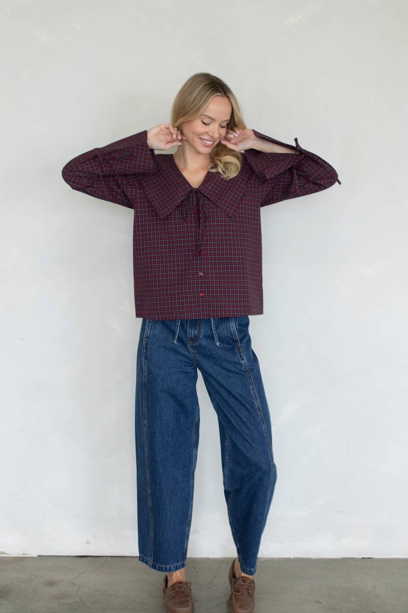 Blouse Brielle Things Between Bourgogne - Ex - voto