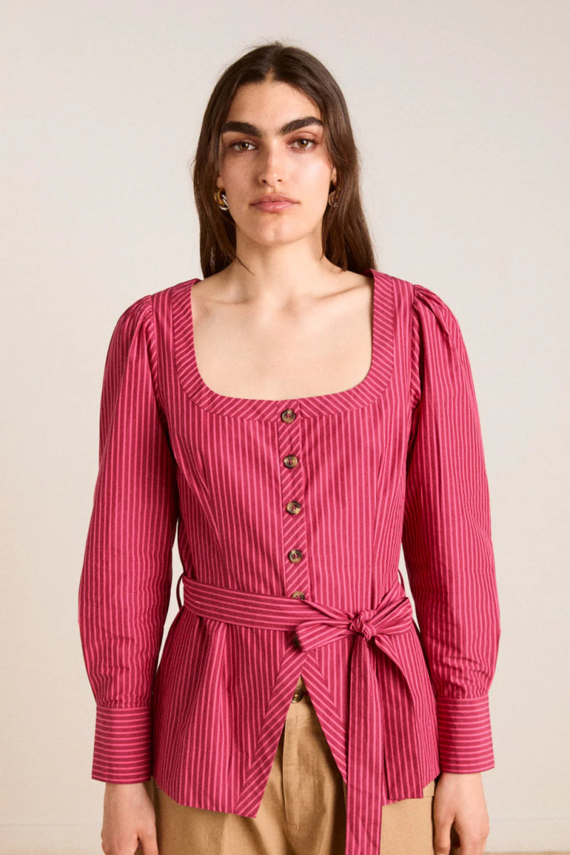 Blouse Clare Berry Business Damson Madder - Ex - voto