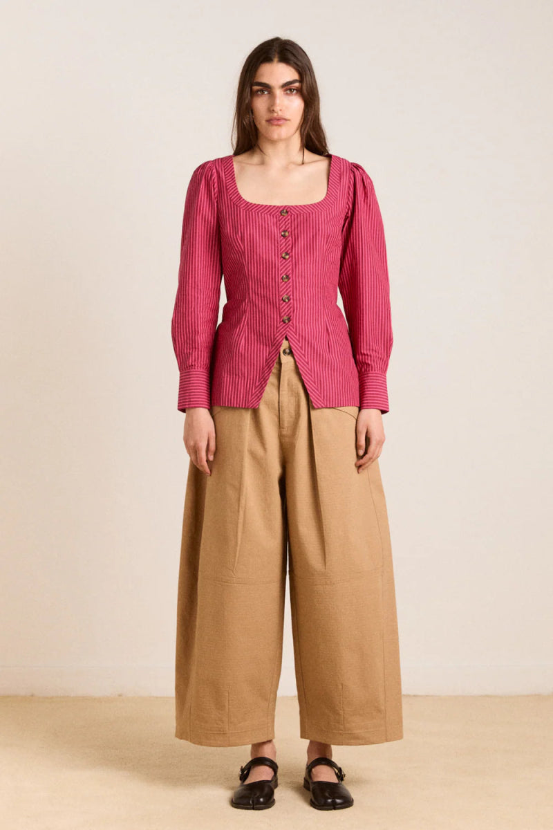 Blouse Clare Berry Business Damson Madder - Ex - voto