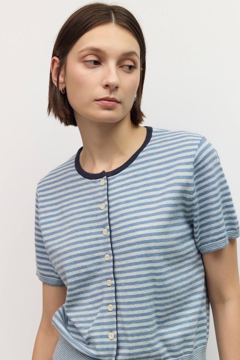 Blouse Faye Rayures Bleues All Row - Ex-voto