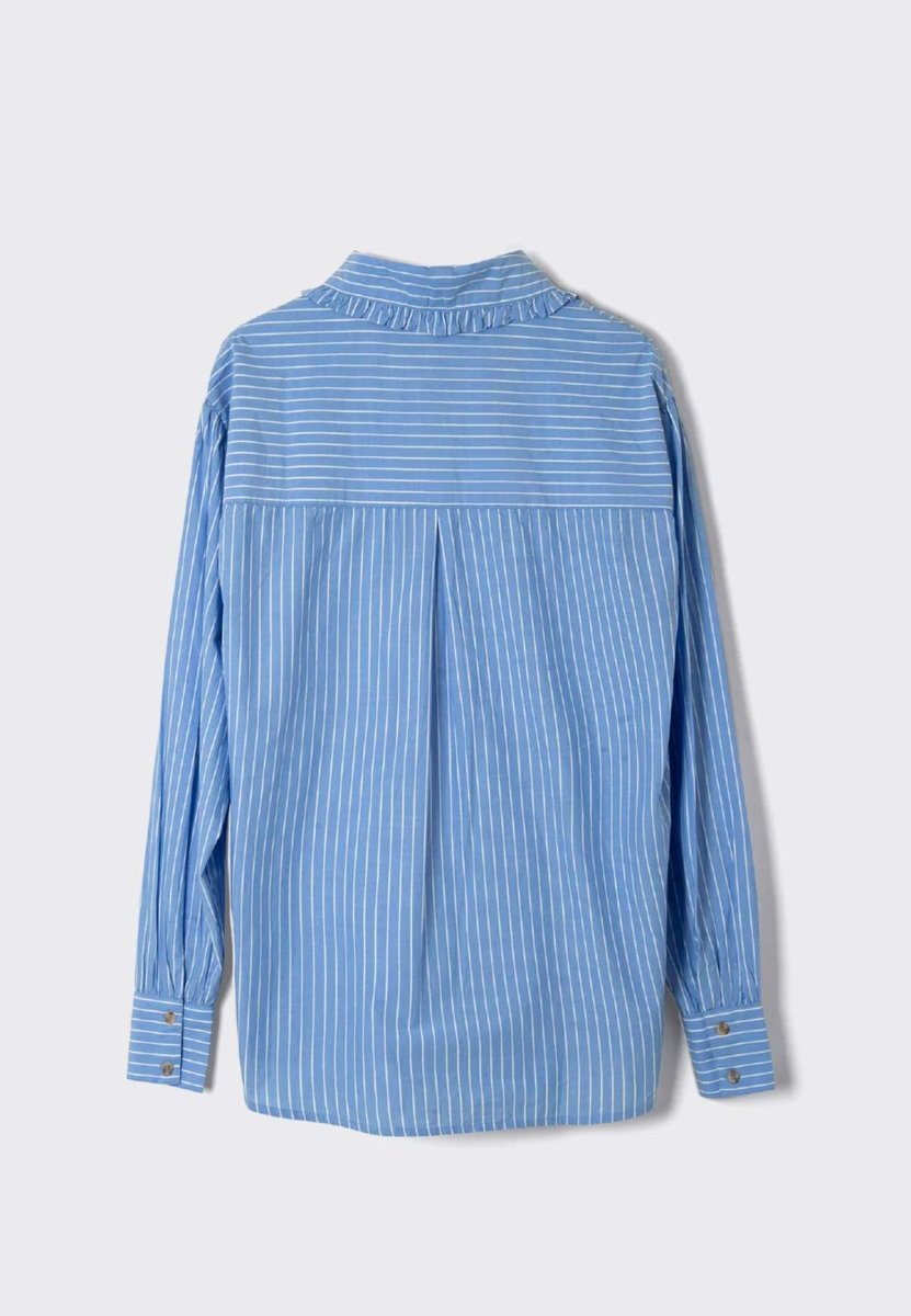 Blouse Kendall Ruffle Bleue Damson Madder - Ex-voto
