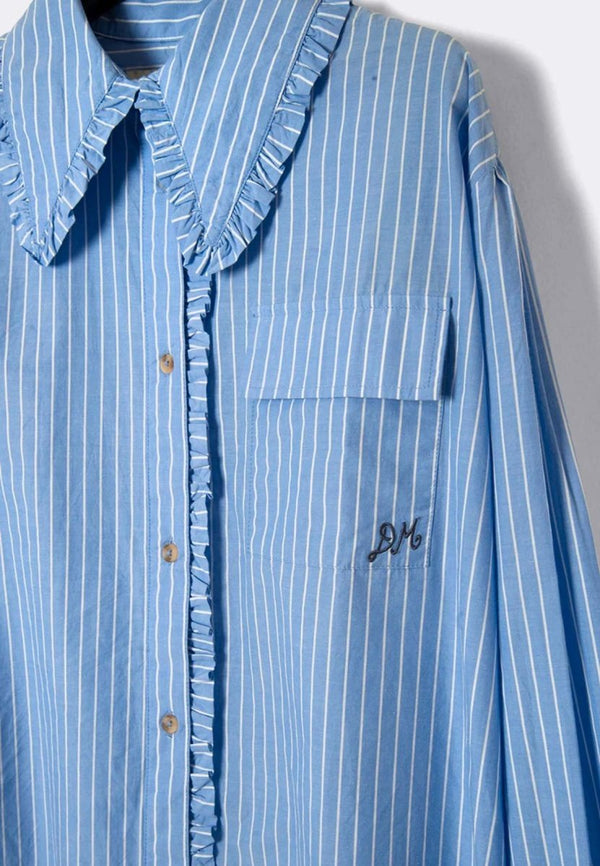 Blouse Kendall Ruffle Bleue Damson Madder - Ex-voto