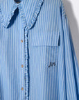 Blouse Kendall Ruffle Bleue Damson Madder - Ex-voto