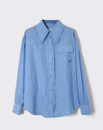 Blouse Kendall Ruffle Bleue Damson Madder - Ex-voto
