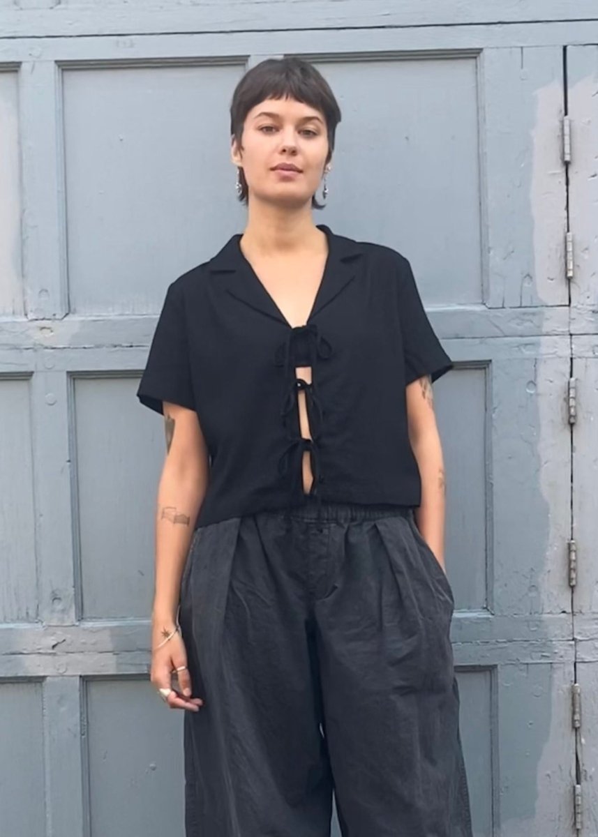 Blouse Noeuds Nico NLT Noire - Ex - voto