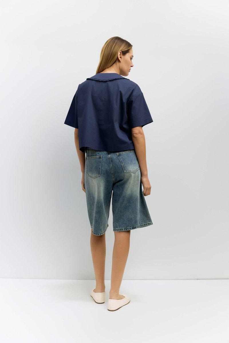 Blouse Roseanne Marine Mod Ref - Ex - voto