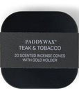 Boîte Cube Encens Paddywax – Noir : Teak & Tobacco - Ex - voto