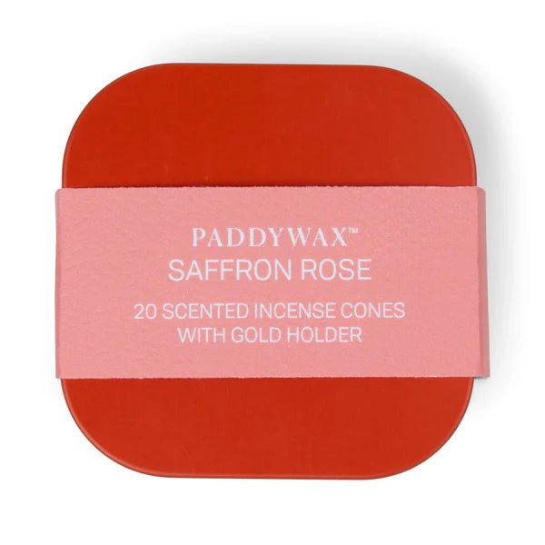 Boîte Cube Encens Paddywax – Rouge : Safran et Rose - Ex - voto