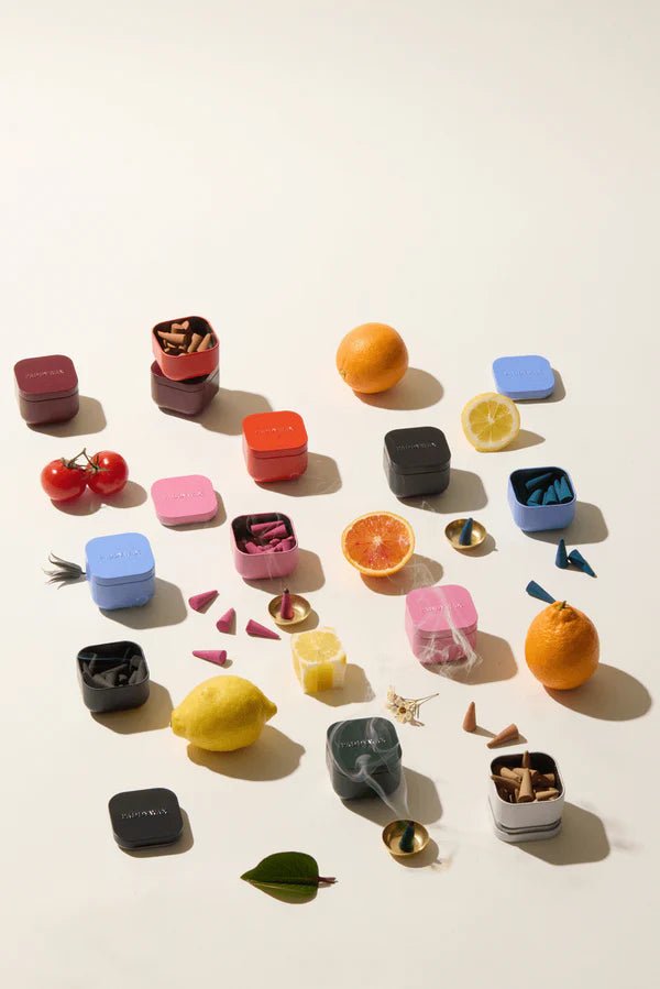 Boîte Cube Encens Paddywax – Rouge : Safran et Rose - Ex - voto