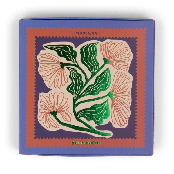 Boîte d'Allumettes Paddywax Cobalt Floral - Ex - voto