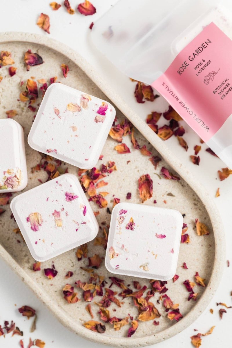 Bombe Vapeur de Douche Rose Garden Rose et Lavande Wildflower Rituals - Ex-voto