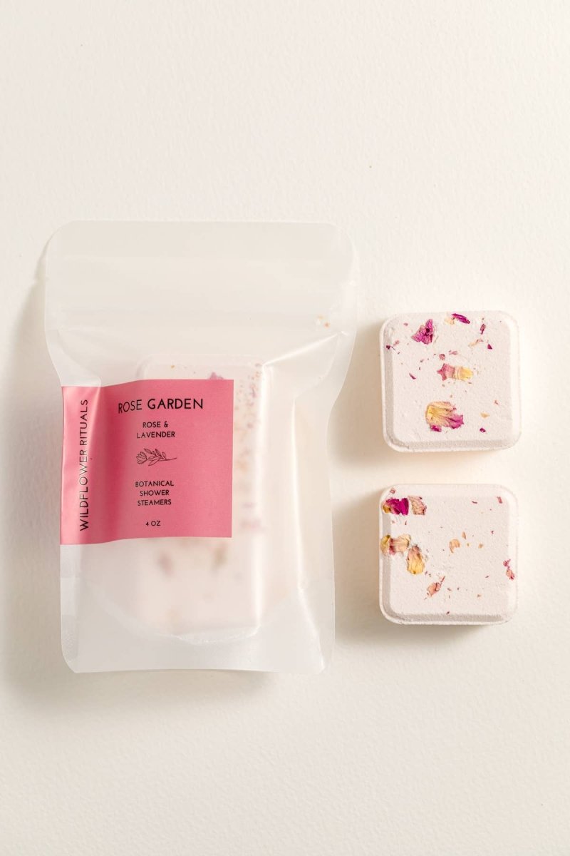 Bombe Vapeur de Douche Rose Garden Rose et Lavande Wildflower Rituals - Ex-voto