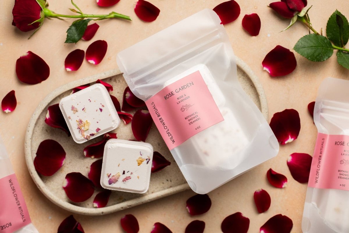 Bombe Vapeur de Douche Rose Garden Rose et Lavande Wildflower Rituals - Ex-voto