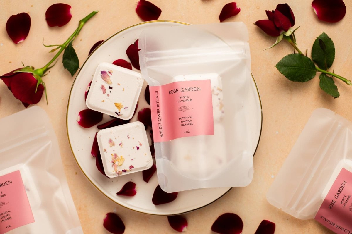 Bombe Vapeur de Douche Rose Garden Rose et Lavande Wildflower Rituals - Ex-voto