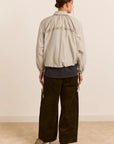 Bomber Léger Lailah Gingham Gris Damson Madder - Ex-voto