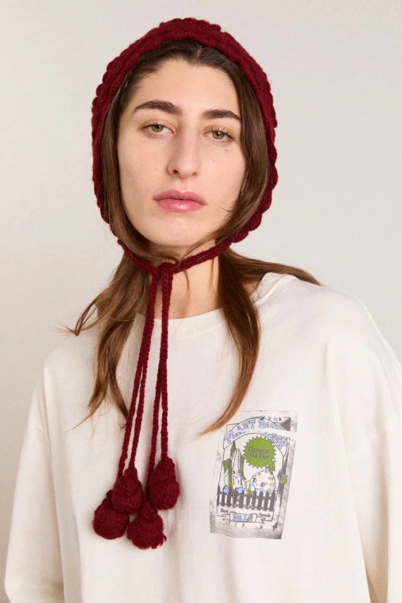 Bonnet Crochet Bourgogne Damson Madder - Ex - voto