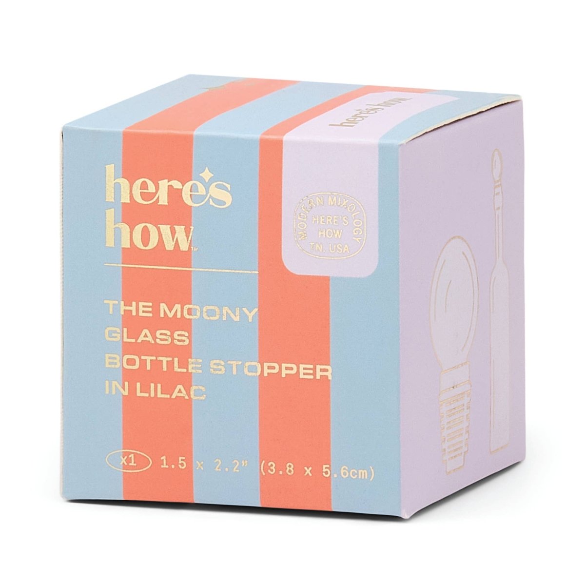 Bouchon en Verre Moony Lilas Here's How - Ex - voto