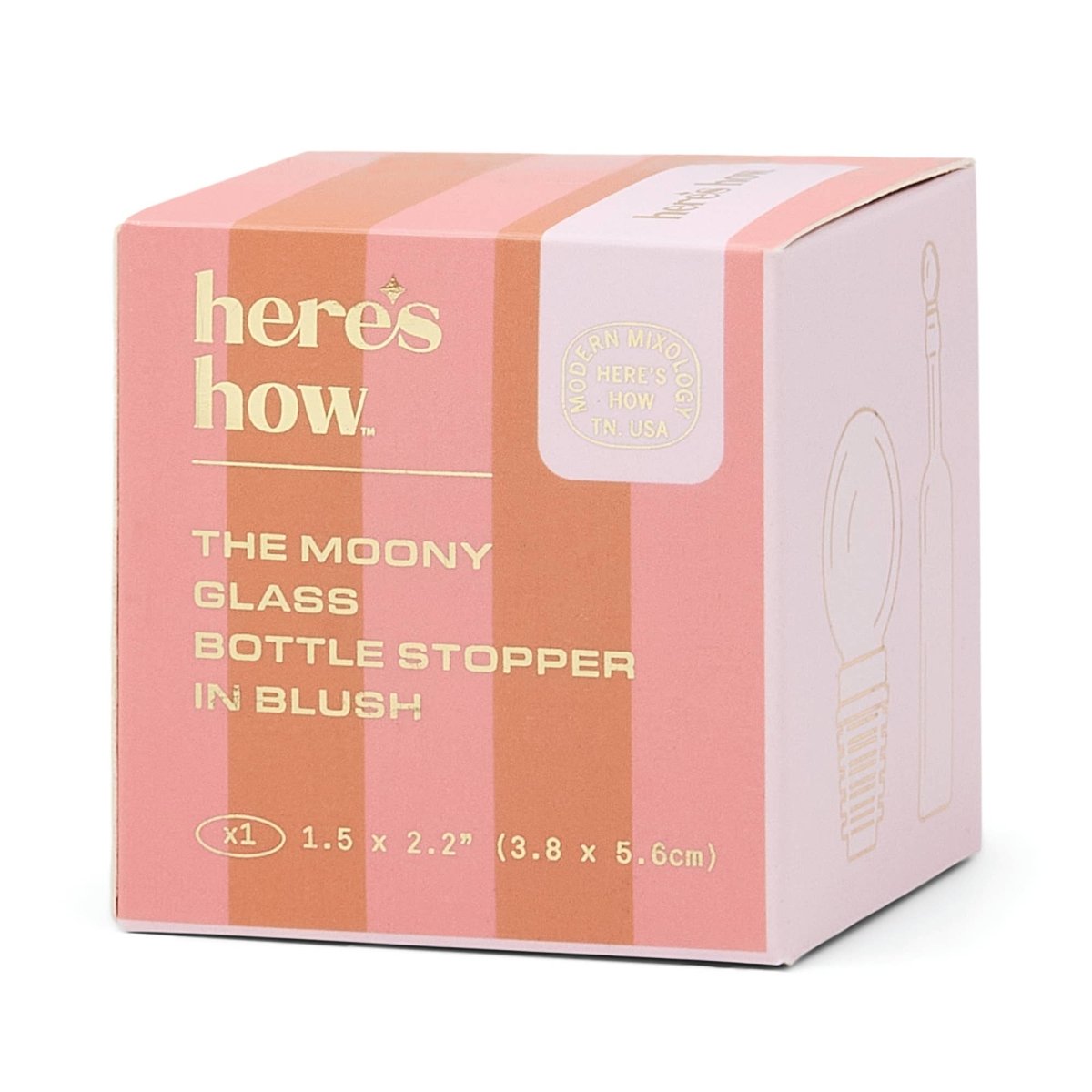 Bouchon en Verre Moony Rose Blush Here's How - Ex - voto