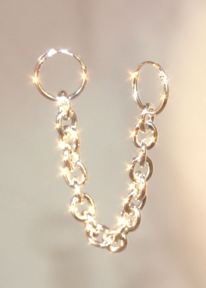 Boucle d'oreille Bilak Double Chain - Ex - voto