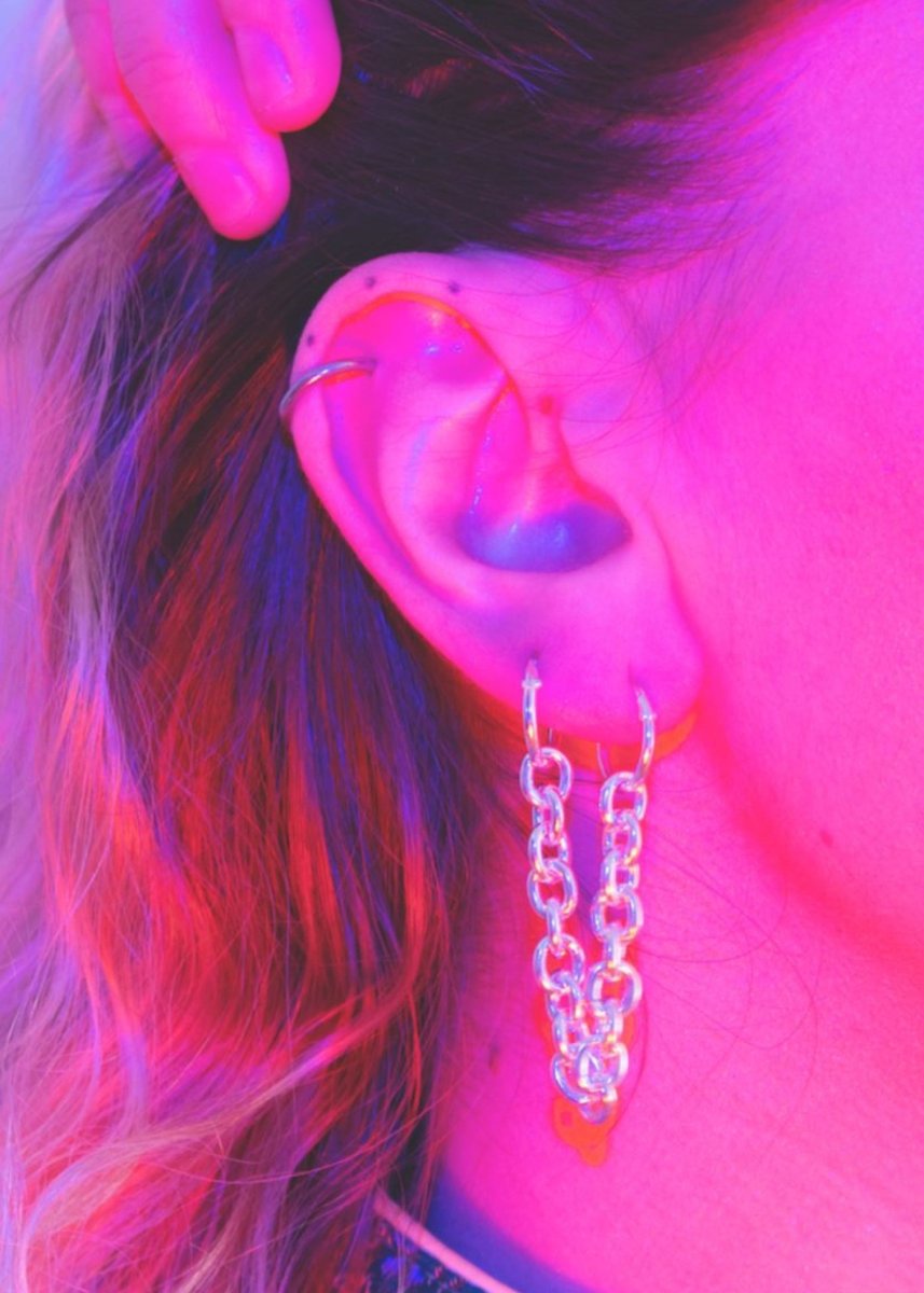 Boucle d'oreille Bilak Double Chain - Ex - voto