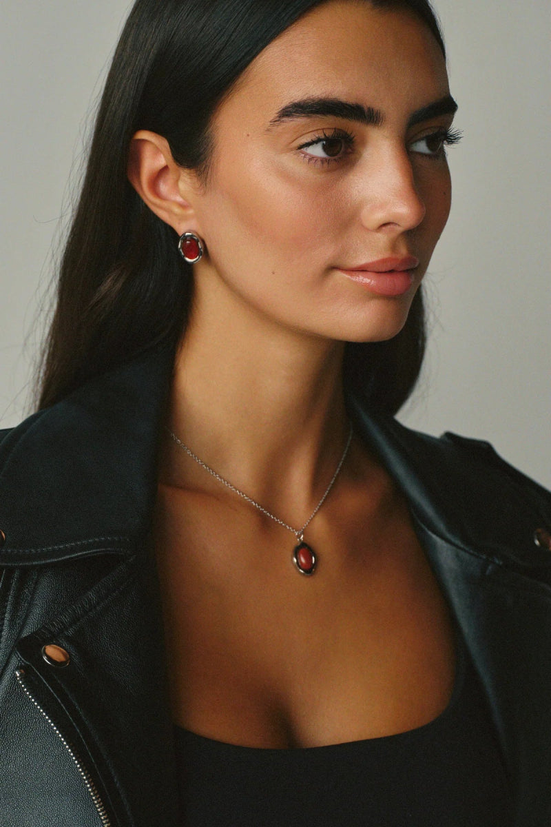 Boucle d&#39;oreilles Bordeaux Twenty Compass - Ex - voto