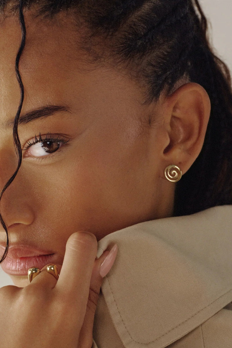 Boucle d&#39;oreilles Swirl 20 Compass - Ex - voto