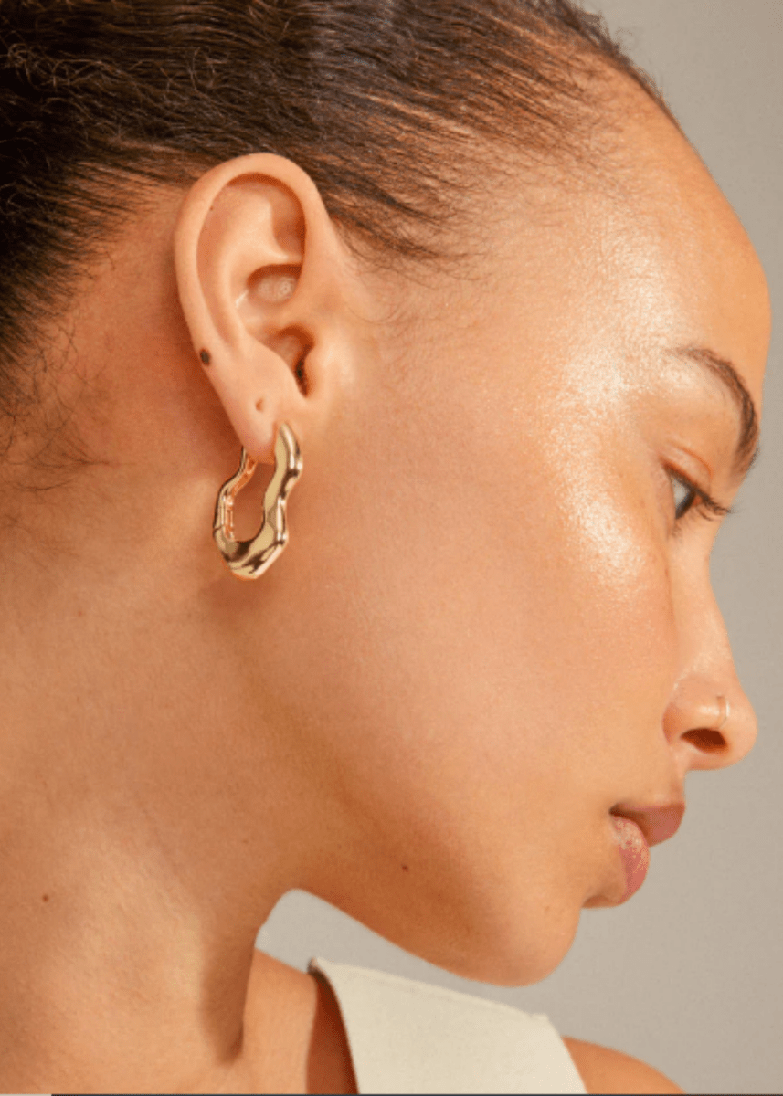 Boucles D&#39;oreilles Anneaux Chunky Loulia Pilgrim (Or ou Argent) - Ex - voto