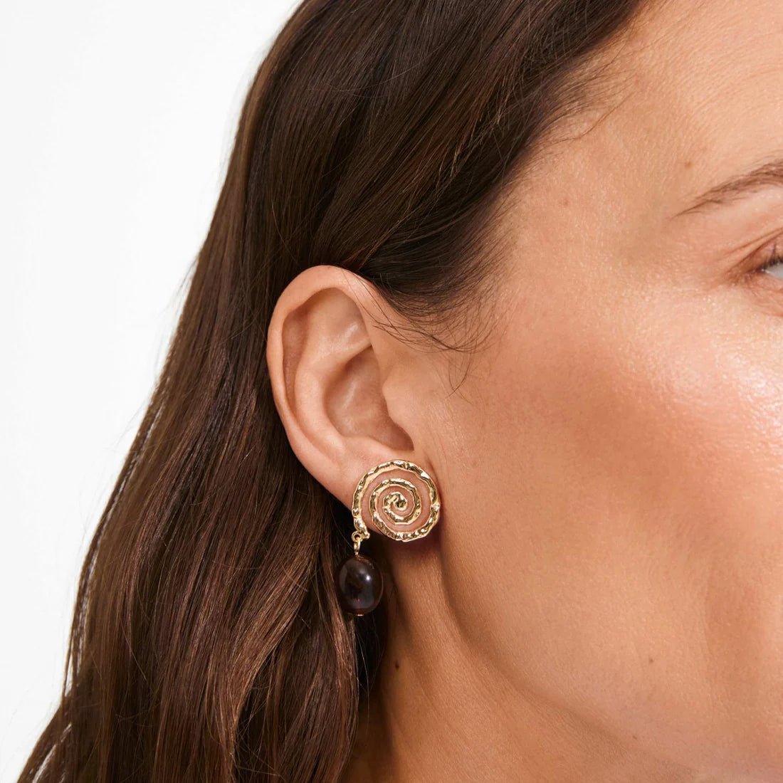 Boucles d'Oreilles avec Billes Still Pilgrim (Or et Brun ou Argent et Jaune) - Ex-voto