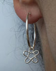 Boucles d'oreilles Créoles Fleurs Marmo - Ex - voto