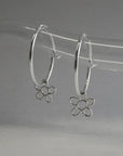 Boucles d'oreilles Créoles Fleurs Marmo - Ex - voto