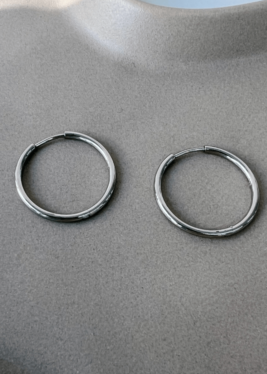 Boucles d'oreilles Grands Hoops Argent Horace - Ex - voto