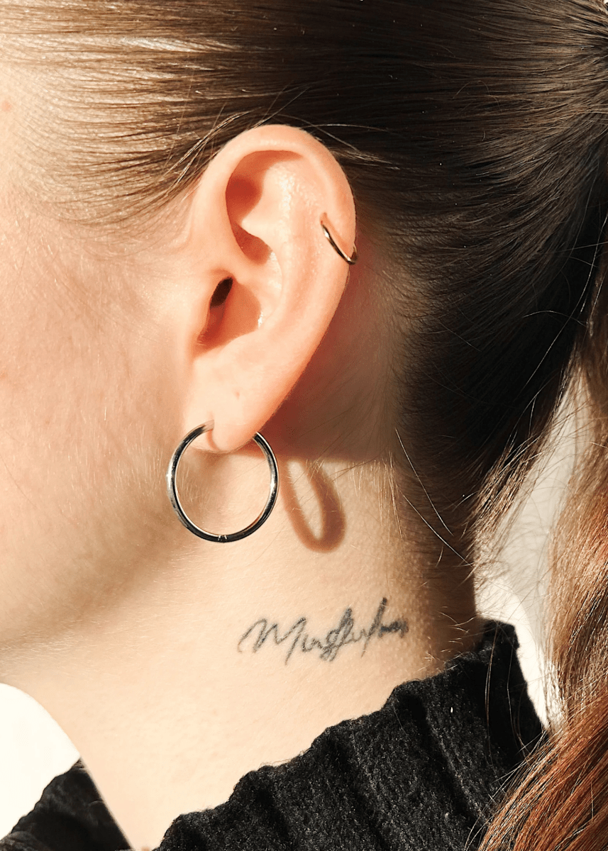 Boucles d'oreilles Grands Hoops Argent Horace - Ex - voto