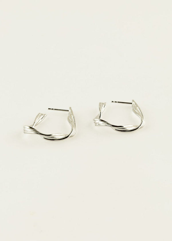 Boucles d'Oreilles Grands Hoops Filé Argent Sarah Bijoux - Ex-voto