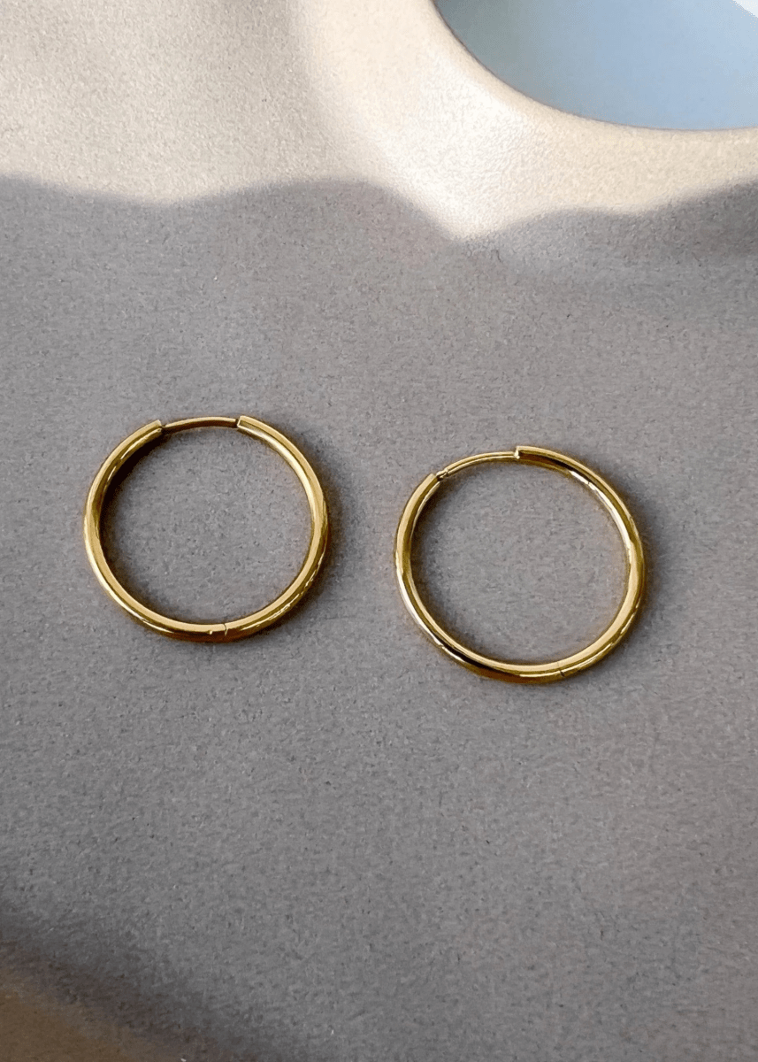 Boucles d'oreilles Grands Hoops Or Horace - Ex - voto