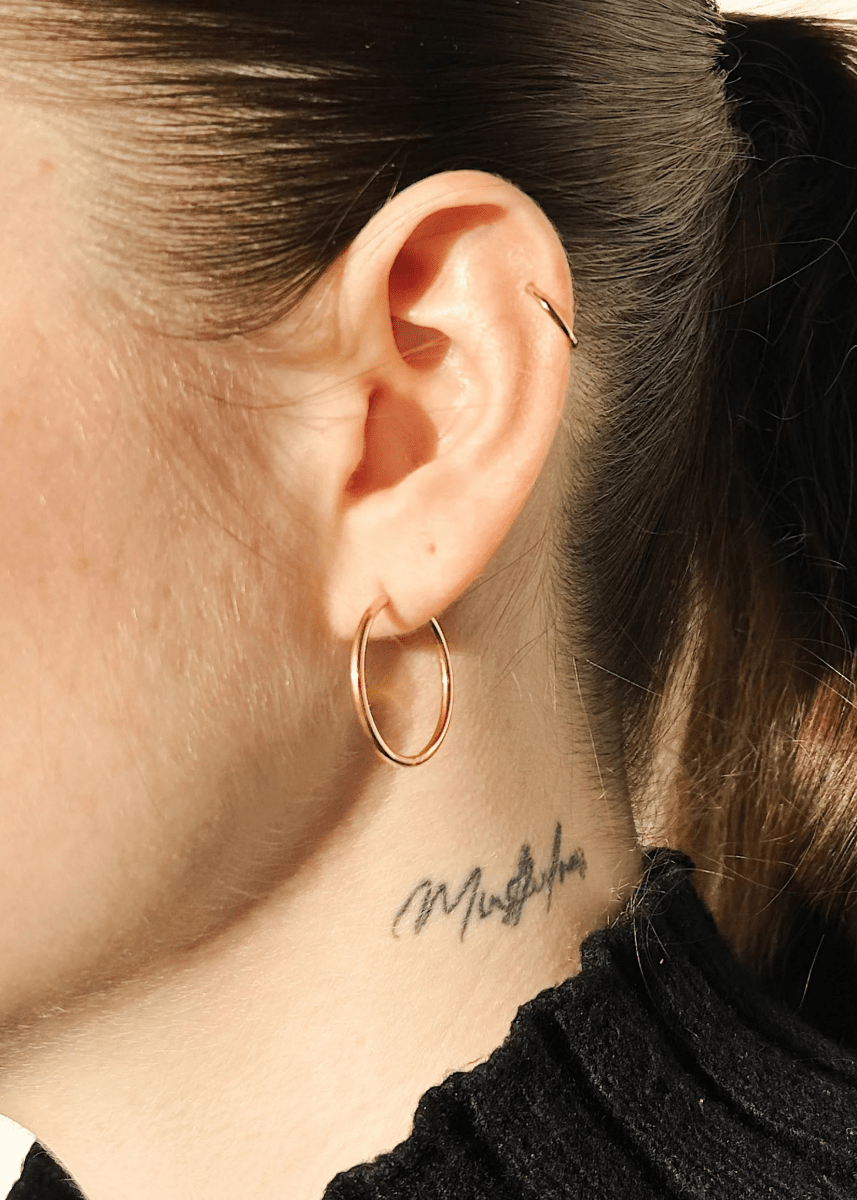 Boucles d'oreilles Grands Hoops Or Horace - Ex - voto