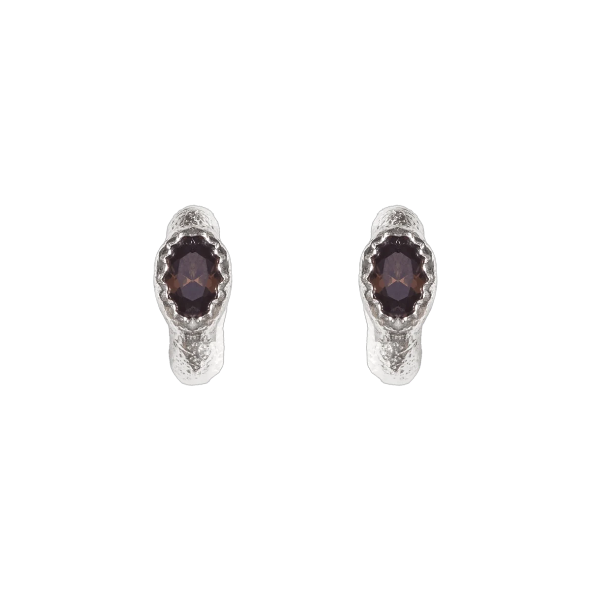 Boucles d'oreilles Halo Argent Tabac Adda Studio - Ex-voto