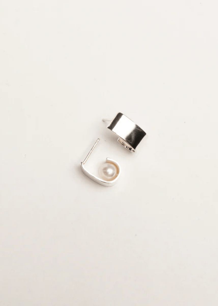 Boucles d'Oreilles Hoops Perle Cachée Argent Sarah Bijoux - Ex - voto