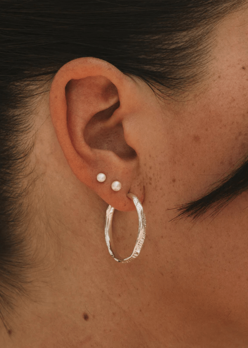Boucles d'Oreilles Hoops Récif Argent Sarah Bijoux - Ex - voto