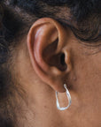 Boucles d'Oreilles Moyens Hoops Filé Argent Sarah Bijoux - Ex-voto