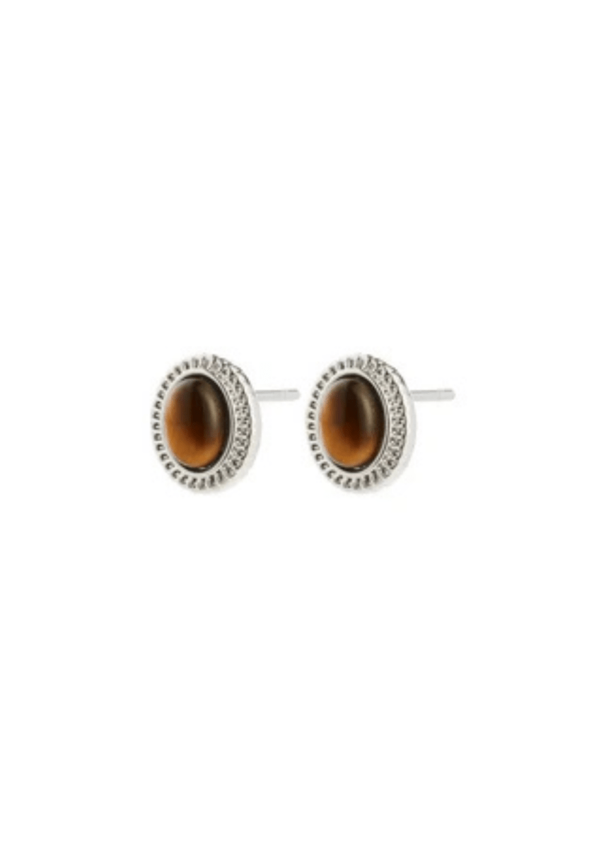 Boucles d'oreilles Oeil de Tigre Between Pilgrim - Ex - voto