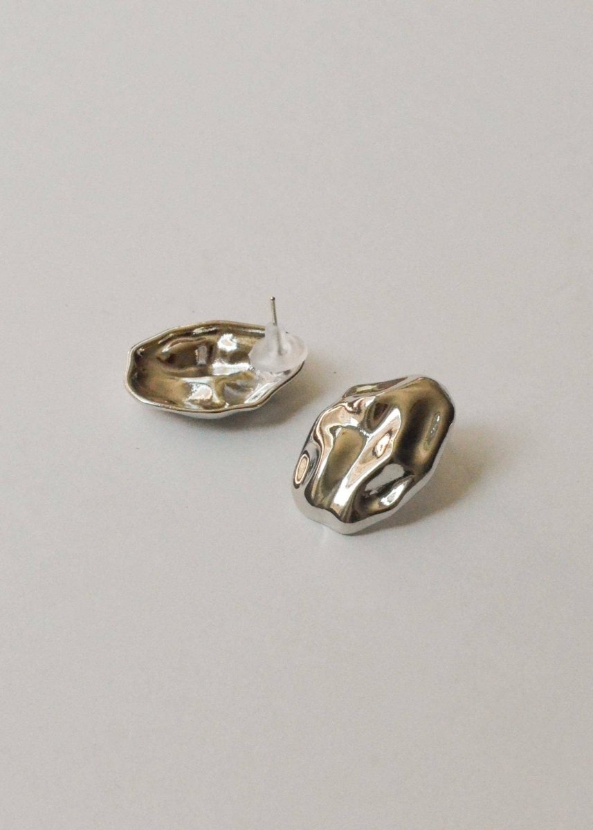 Boucles d'Oreilles Ovales Texturées Argent Nar'sha - Ex - voto