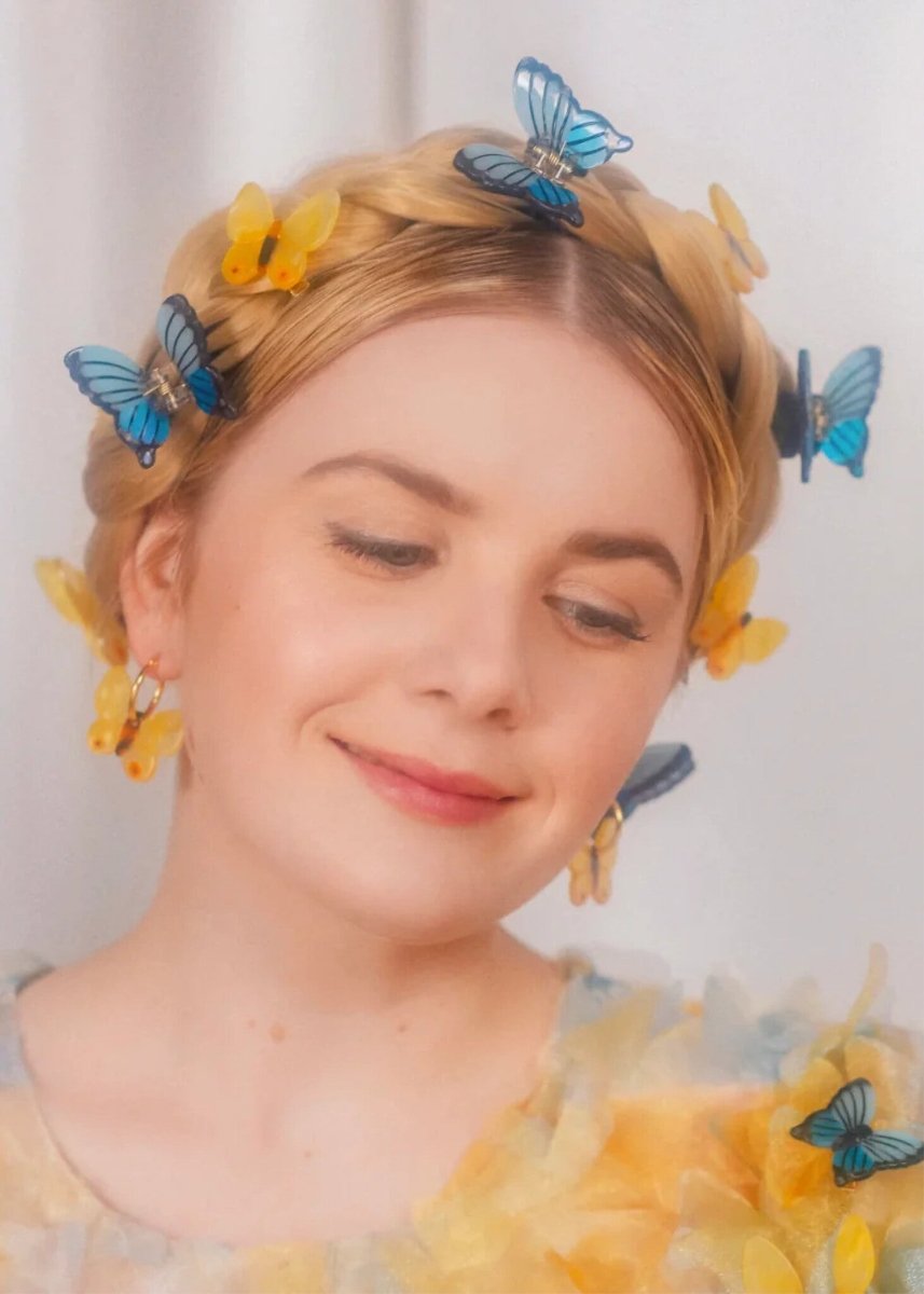 Boucles d'oreilles Papillon Jaune Coucou Suzette - Ex - voto