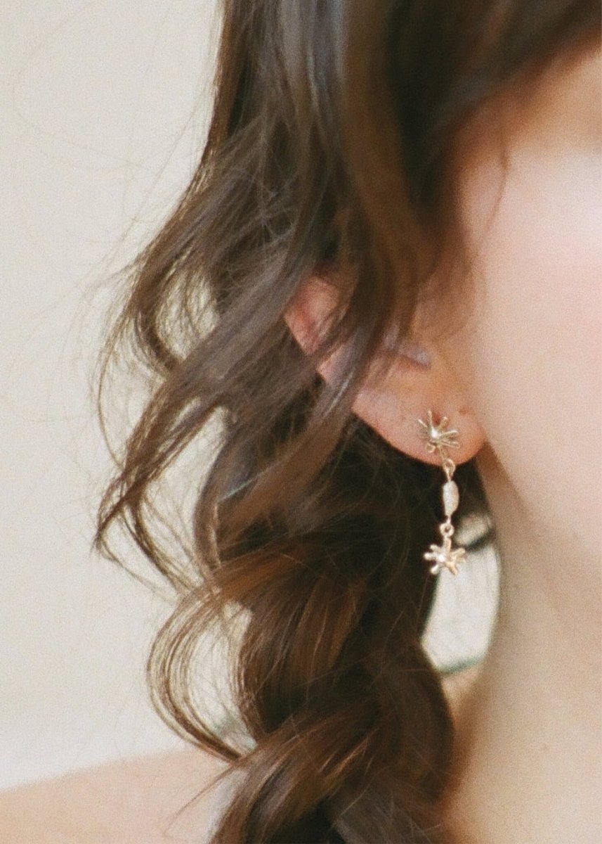Boucles D'oreilles Perlées Doubles Marguerite La Manufacture - Ex - voto