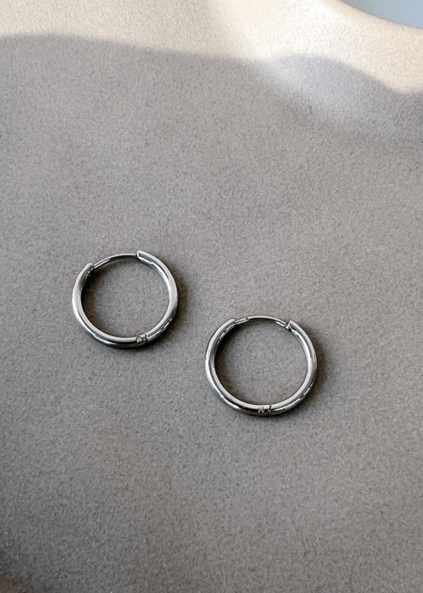 Boucles d'oreilles Petits Hoops Argent Horace - Ex - voto